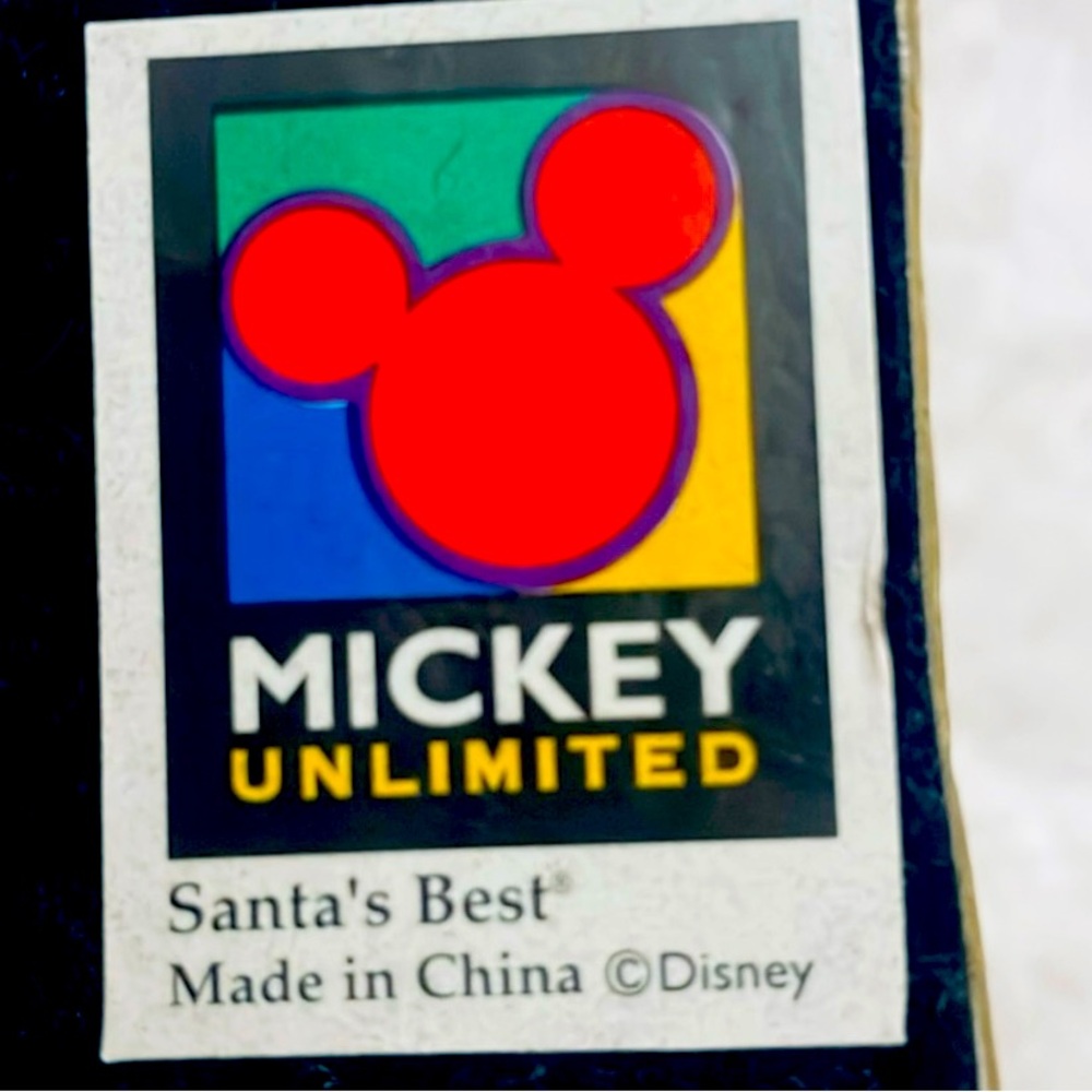 Disney Mickey Mouse “Santa’s Best” stocking hanger/ holder - Picture 2 of 10
